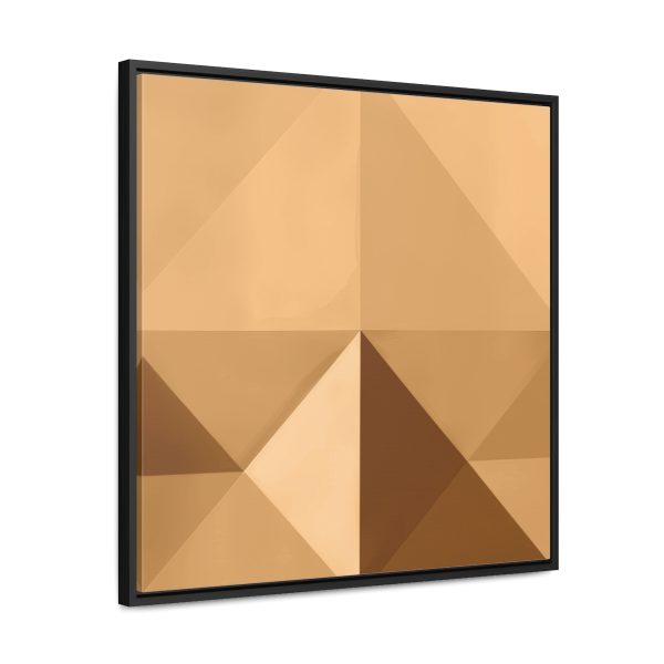 Soft Geometric Pyramid 03 in Honey Yellow Tone - Gallery Canvas Wraps, Square Frame - Image 57