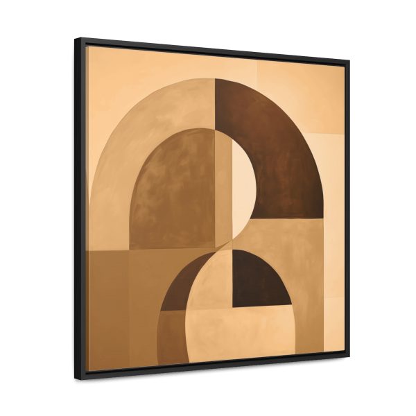 Soft Geometric Windows in Honey Yellow Tone - Gallery Canvas Wraps, Square Frame - Image 57