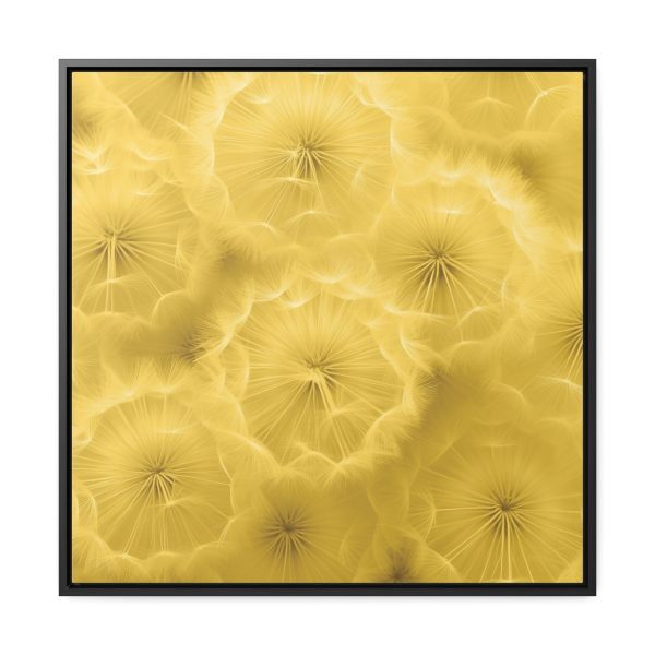 Dandelion Down Motif in Super Lemon Tone - Gallery Canvas Wraps, Square Frame - Image 56