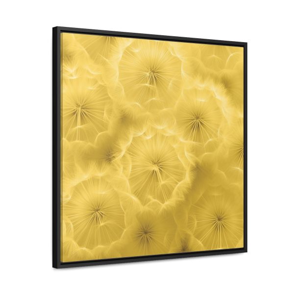 Dandelion Down Motif in Super Lemon Tone - Gallery Canvas Wraps, Square Frame - Image 57