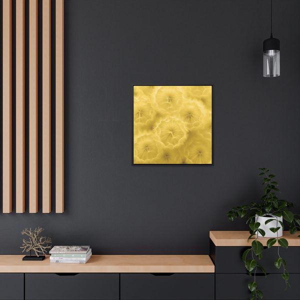 Dandelion Down Motif in Super Lemon Tone - Gallery Canvas Wraps, Square Frame - Image 60