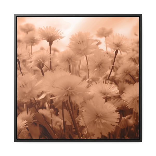 Fuzzy Dandelion Fantasy in Peach Fuzz Tone - Gallery Canvas Wraps, Square Frame - Image 56