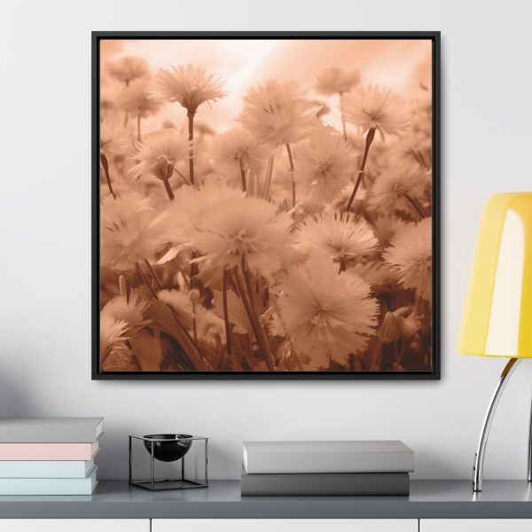 Fuzzy Dandelion Fantasy in Peach Fuzz Tone - Gallery Canvas Wraps, Square Frame - Image 59