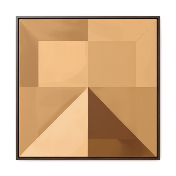 Soft Geometric Pyramid 01 in Honey Yellow Tone - Gallery Canvas Wraps, Square Frame - Image 61