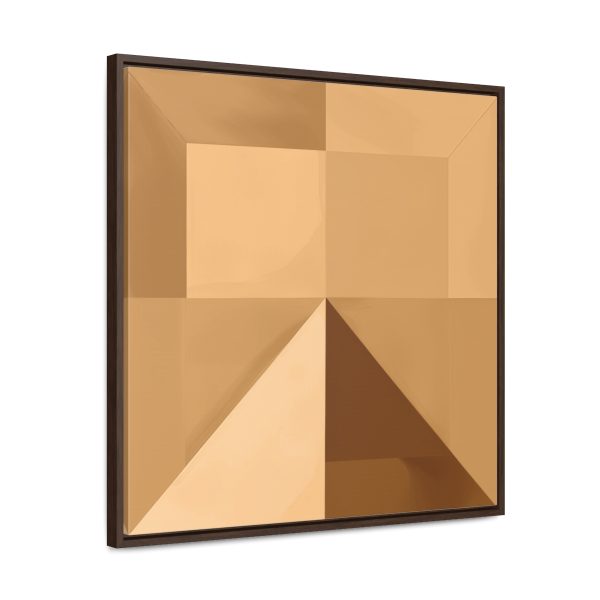 Soft Geometric Pyramid 01 in Honey Yellow Tone - Gallery Canvas Wraps, Square Frame - Image 62