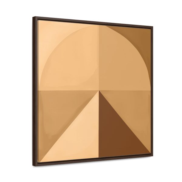 Soft Geometric Pyramid 02 in Honey Yellow Tone - Gallery Canvas Wraps, Square Frame - Image 62