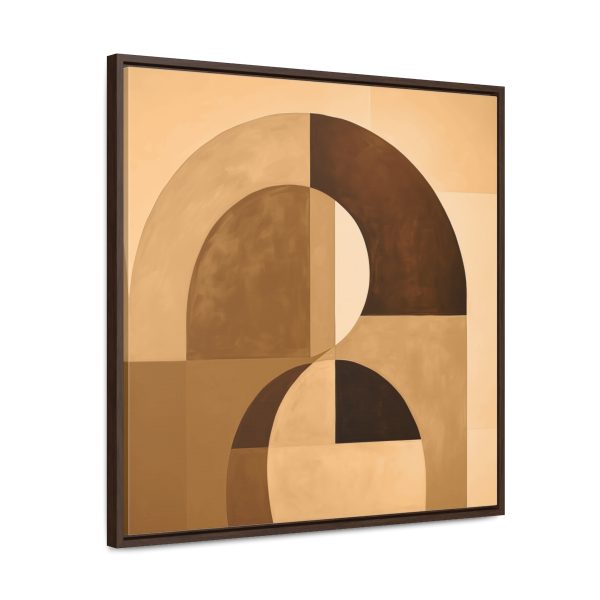 Soft Geometric Windows in Honey Yellow Tone - Gallery Canvas Wraps, Square Frame - Image 62