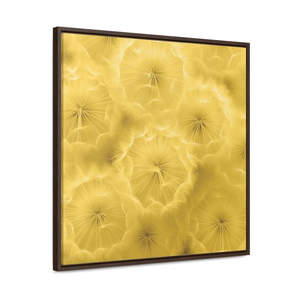 Dandelion Down Motif in Super Lemon Tone - Gallery Canvas Wraps, Square Frame - Image 62