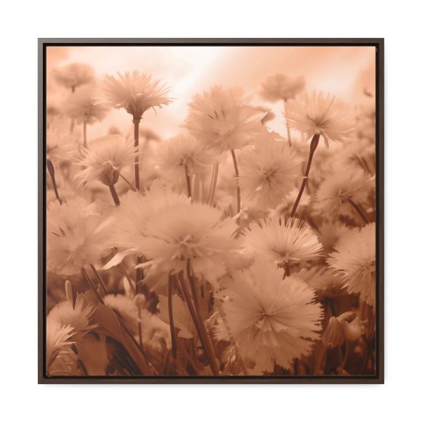 Fuzzy Dandelion Fantasy in Peach Fuzz Tone - Gallery Canvas Wraps, Square Frame - Image 61