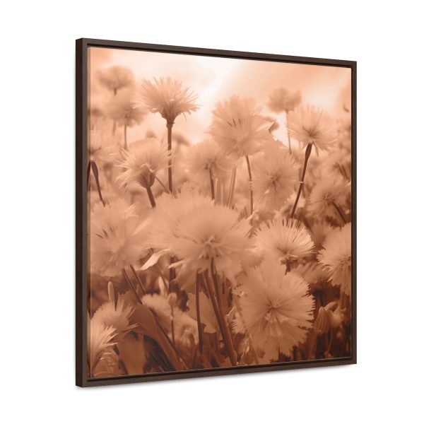 Fuzzy Dandelion Fantasy in Peach Fuzz Tone - Gallery Canvas Wraps, Square Frame - Image 62