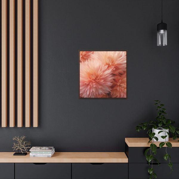 Lovely Fuzzy Buds in Peach 01 - Gallery Canvas Wraps, Square Frame - Image 64