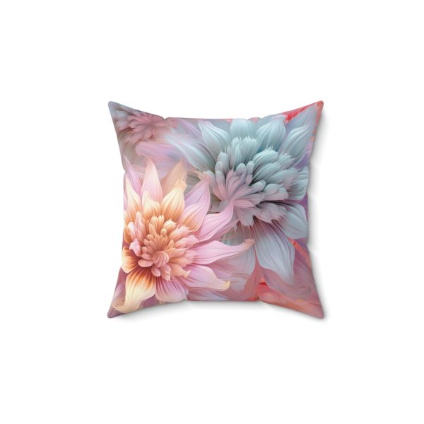 Pastel Fantasy Baroque Floral 03 - Spun Polyester Square Pillow - Image 5