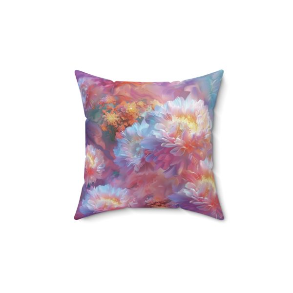 Floral Nebula 04 - Spun Polyester Square Pillow - Image 4