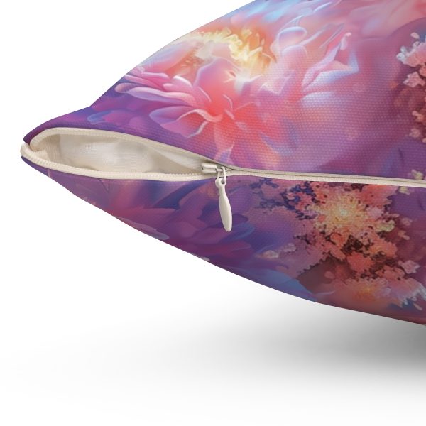 Floral Nebula 04 - Spun Polyester Square Pillow - Image 6