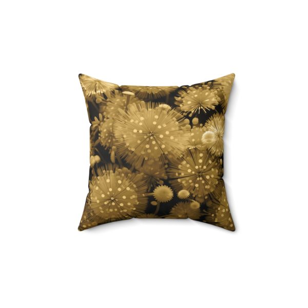 Fine and Dandy Motif in Sauterne Tone - Spun Polyester Square Pillow - Image 4