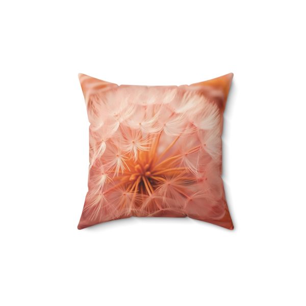 Lovely Fuzzy Fluff in Peach 01 - Spun Polyester Square Pillow - Image 4