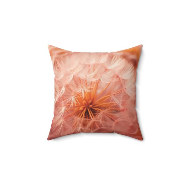 Lovely Fuzzy Fluff in Peach 01 - Spun Polyester Square Pillow - Image 5