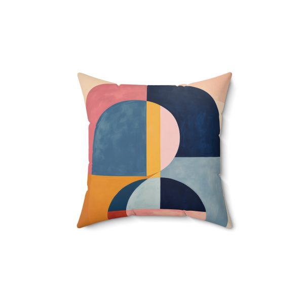 Soft Geometric Windows - Spun Polyester Square Pillow - Image 4