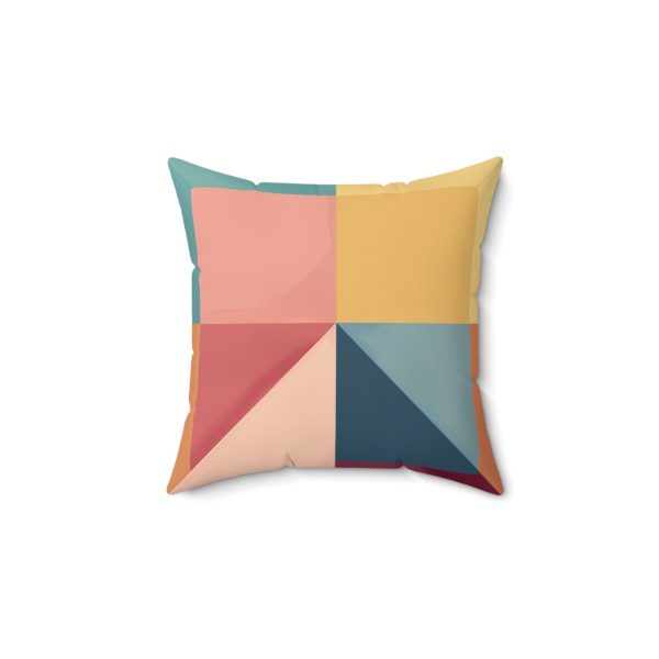 Soft Geometric Pyramid 01 - Spun Polyester Square Pillow - Image 4