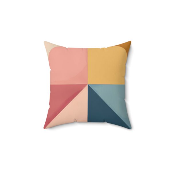 Soft Geometric Pyramid 02 - Spun Polyester Square Pillow - Image 4