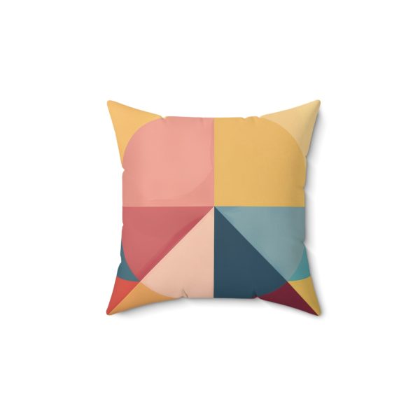 Soft Geometric Pyramid 03 - Spun Polyester Square Pillow - Image 4