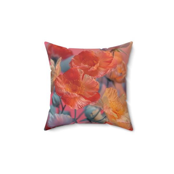 Bright Fantasy Floral 05 - Spun Polyester Square Pillow - Image 4