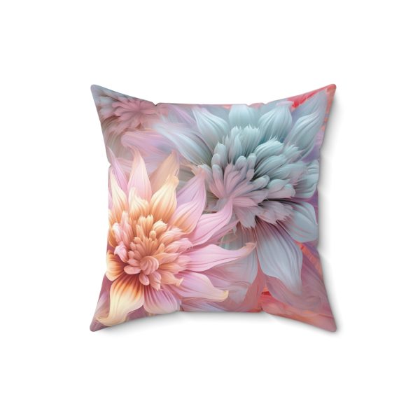 Pastel Fantasy Baroque Floral 03 - Spun Polyester Square Pillow - Image 8