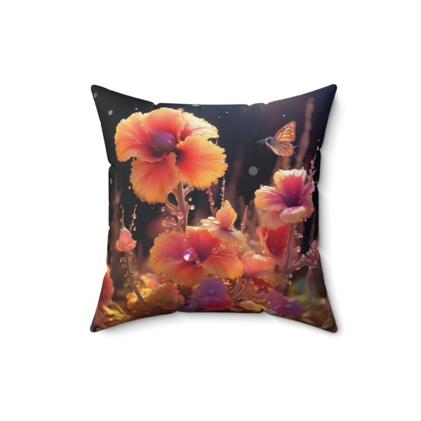 Bright Fantasy Floral 01 - Spun Polyester Square Pillow - Image 7