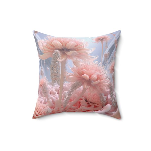 Foamy Floral Fusion 01 - Spun Polyester Square Pillow - Image 7