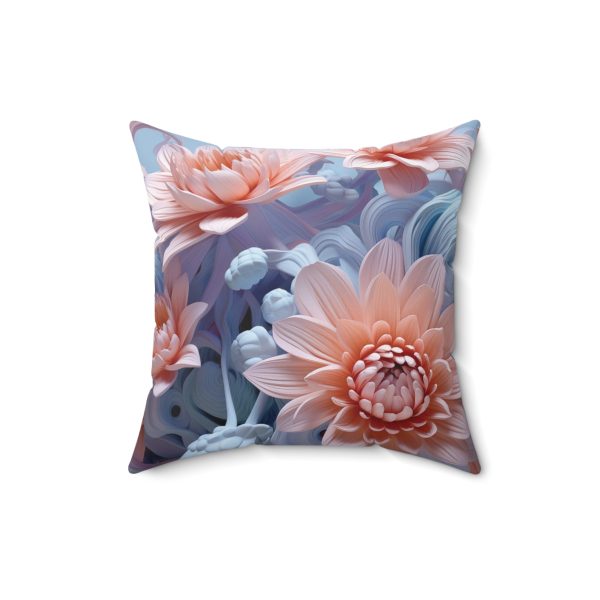 Foamy Floral Fusion 02 - Spun Polyester Square Pillow - Image 7