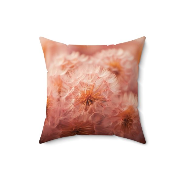 Lovely Fuzzy Fluff in Peach 02 - Spun Polyester Square Pillow - Image 7