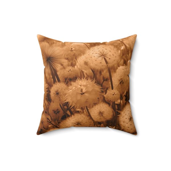 Dandelion Dream in Sunkissed Peach - Spun Polyester Square Pillow - Image 7