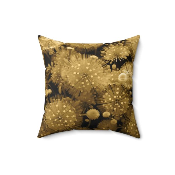 Fine and Dandy Motif in Sauterne Tone - Spun Polyester Square Pillow - Image 7