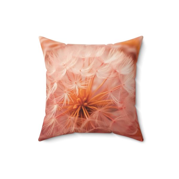 Lovely Fuzzy Fluff in Peach 01 - Spun Polyester Square Pillow - Image 7