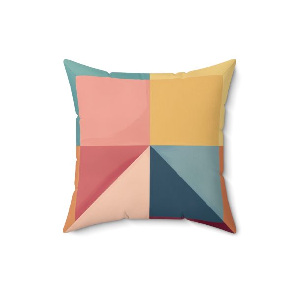 Soft Geometric Pyramid 01 - Spun Polyester Square Pillow - Image 7