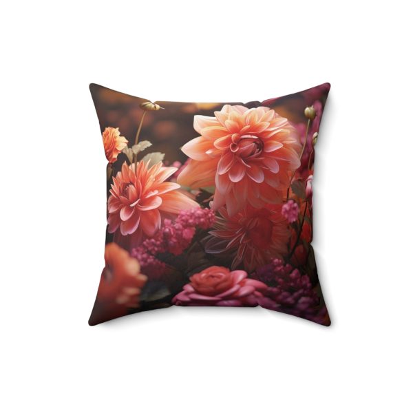 Bright Fantasy Floral 02 - Spun Polyester Square Pillow - Image 7