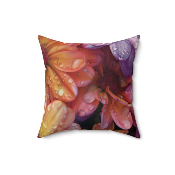 Bright Fantasy Floral 04 - Spun Polyester Square Pillow - Image 7