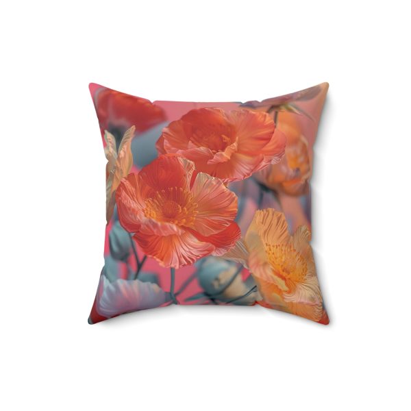 Bright Fantasy Floral 05 - Spun Polyester Square Pillow - Image 7