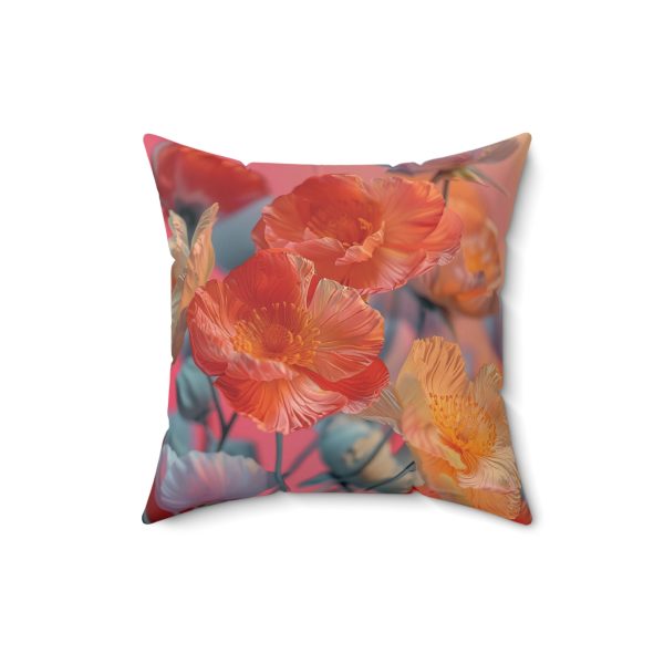 Bright Fantasy Floral 05 - Spun Polyester Square Pillow - Image 8