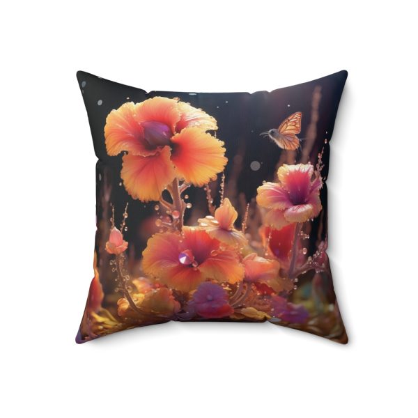 Bright Fantasy Floral 01 - Spun Polyester Square Pillow - Image 10