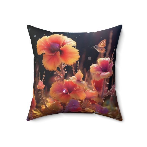 Bright Fantasy Floral 01 - Spun Polyester Square Pillow - Image 11