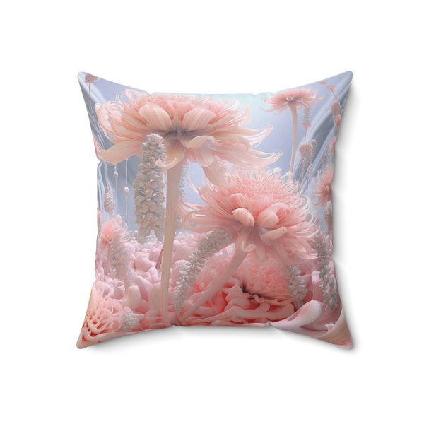 Foamy Floral Fusion 01 - Spun Polyester Square Pillow - Image 10