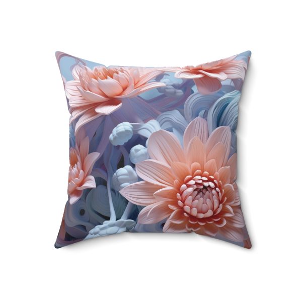 Foamy Floral Fusion 02 - Spun Polyester Square Pillow - Image 10