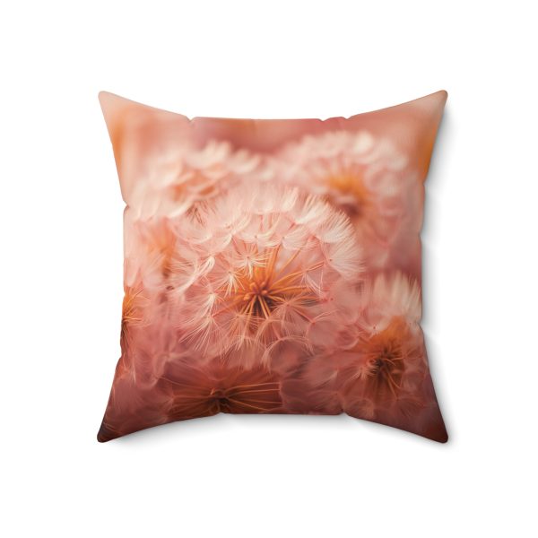 Lovely Fuzzy Fluff in Peach 02 - Spun Polyester Square Pillow - Image 10