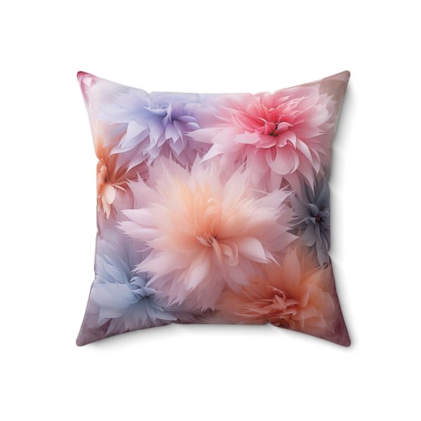 Pastel Palette Fantasy Feather Puffs - Spun Polyester Square Pillow - Image 10