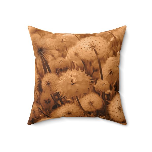 Dandelion Dream in Sunkissed Peach - Spun Polyester Square Pillow - Image 10