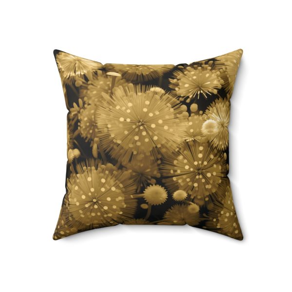 Fine and Dandy Motif in Sauterne Tone - Spun Polyester Square Pillow - Image 11