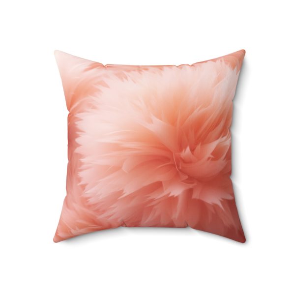 Lovely Fuzzy Buds in Peach 03 - Spun Polyester Square Pillow - Image 11