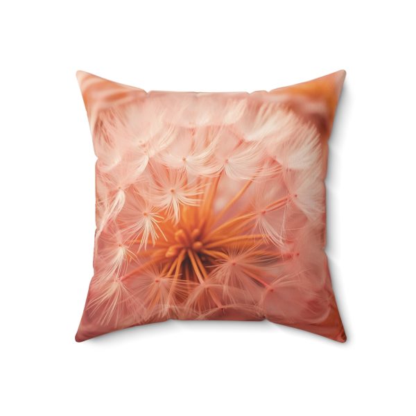 Lovely Fuzzy Fluff in Peach 01 - Spun Polyester Square Pillow - Image 10