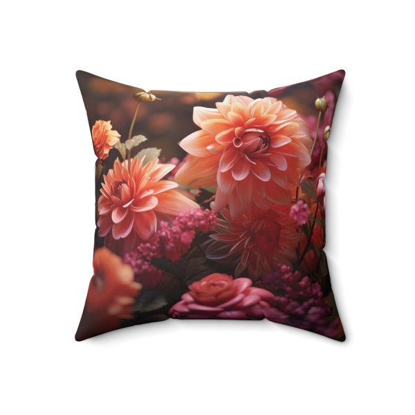 Bright Fantasy Floral 02 - Spun Polyester Square Pillow - Image 10